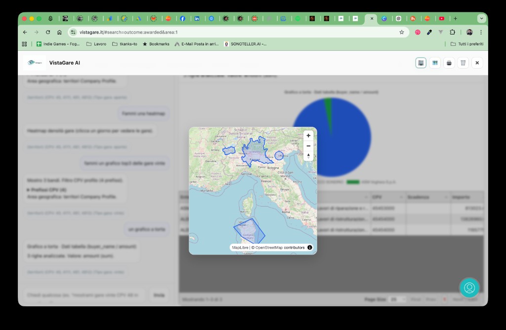 VistaGare AI — minimappa territori in lightbox