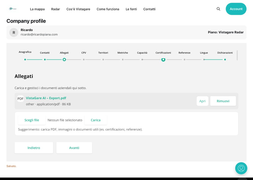 Company profile — Allegati